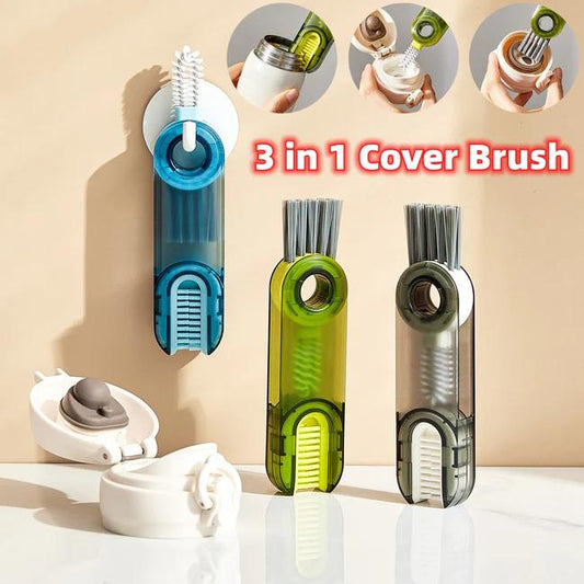 3 in1 Silicone Cup Brush 360° Rotating Cleaning Multifunctional Portable Brush