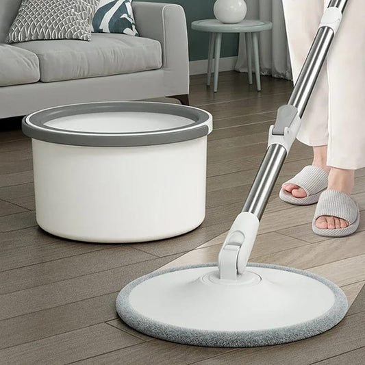 360 Spin Mop with Bucket Microfiber Lazy No Hand-Washing Automatic Dewatering Squeeze Broom