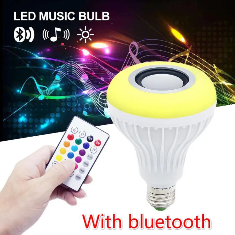 LED RGB Bluetooth Light Speaker Music Bulb with (Wireless Remote)