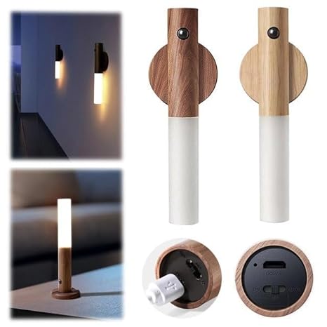 VAIDUE Motion Sensor Night Lights (1 pcs) USB Rechargeable Magnet Body Sensor with 3-Modes Switch Stick