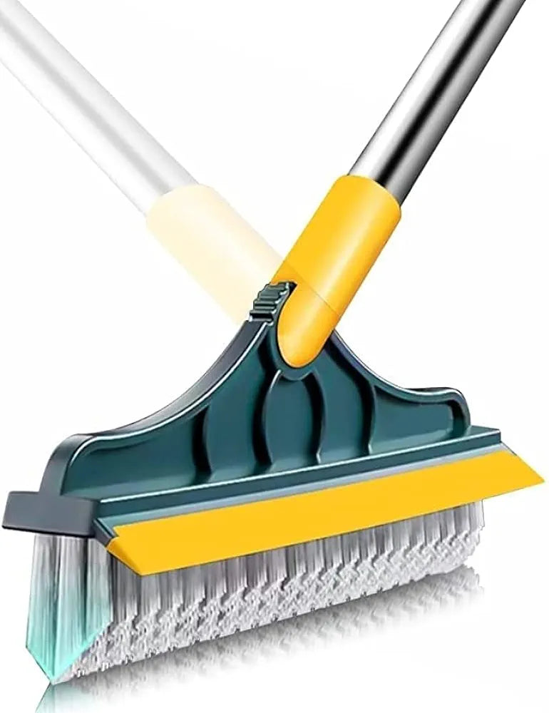 2 in 1 V Shape Floor Scrub Brush With Long Handle