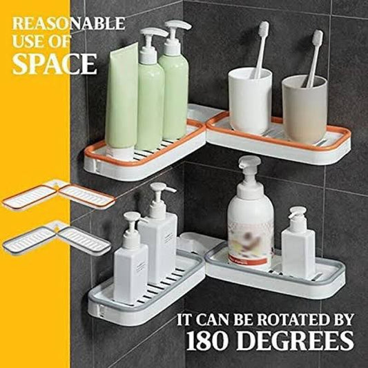 360 Degree Self Adhesive Rotation Storage Shelf Big Size  Bathroom Shelf