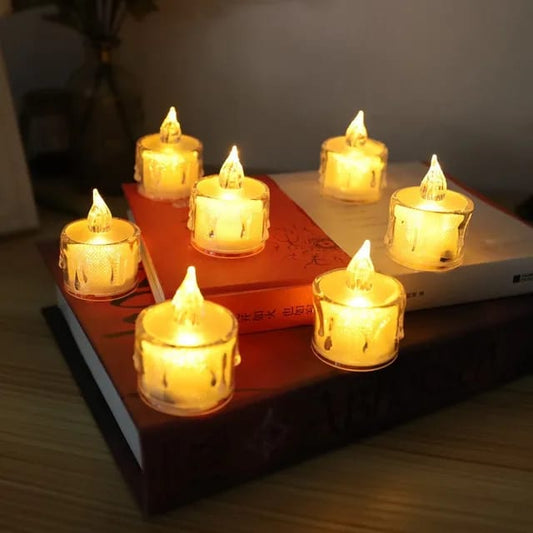 Mini Battery Operated Realistic Candles for Halloween,