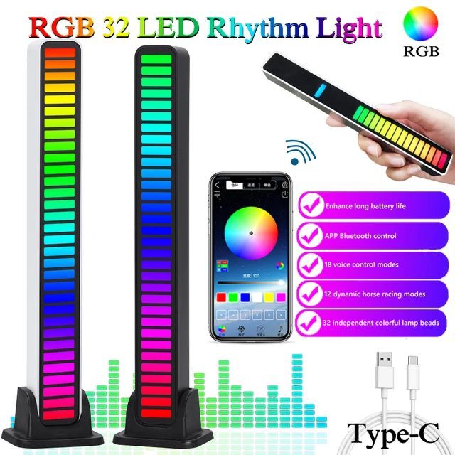 RGB Voice-Activated Pickup Rhythm Lights