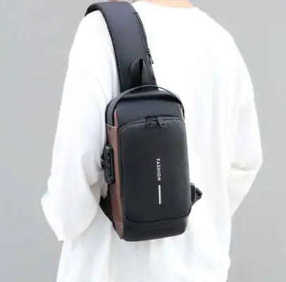 Men Anti Theft Chest Bag USB Charging