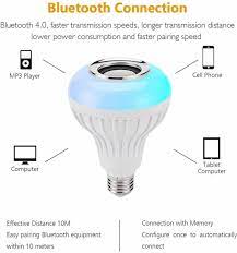 LED RGB Bluetooth Light Speaker Music Bulb with (Wireless Remote)