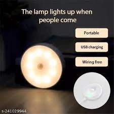 LED Motion Sensor Night Light Wireless USB Charging Smart Human Body Induction Bedroom Staircase Cabinet Wardrobe Wall Lamp